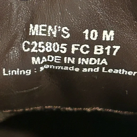 Cole Haan Mens C25805 Wing Tip Ox Oxford British Tan Size 10 Medium Leather - Picture 7 of 9